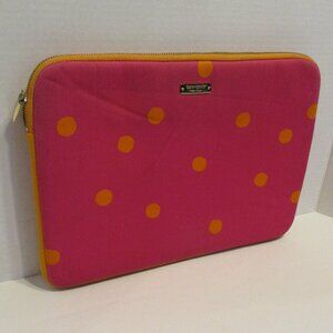 Kate Spade Bag Medium 14x3x8 Pink Yellow Orange Top Zip Laptop Computer Bag